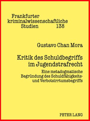 cover image of Kritik des Schuldbegriffs im Jugendstrafrecht